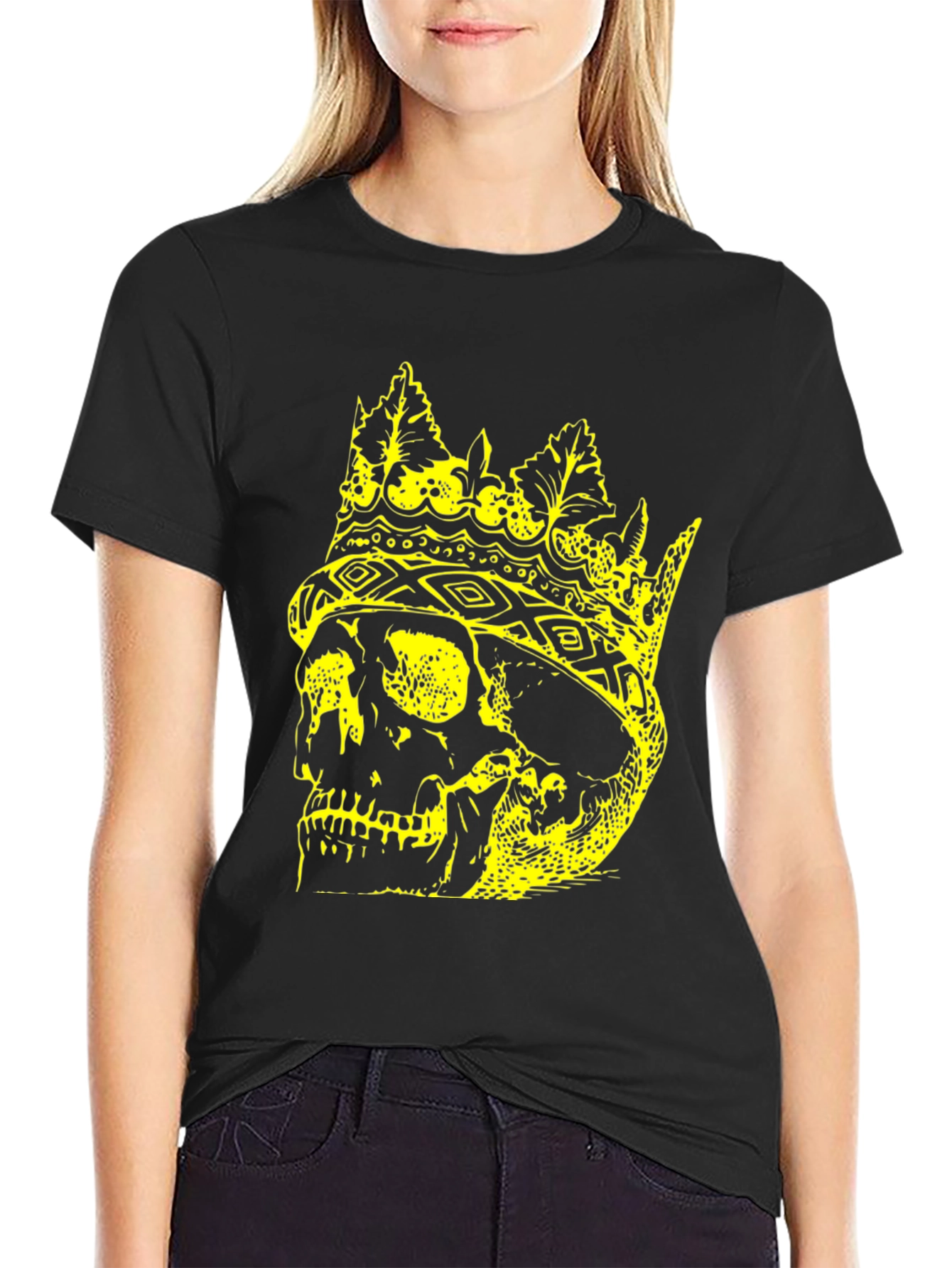 King Skull Graphic T-Shirt - Black