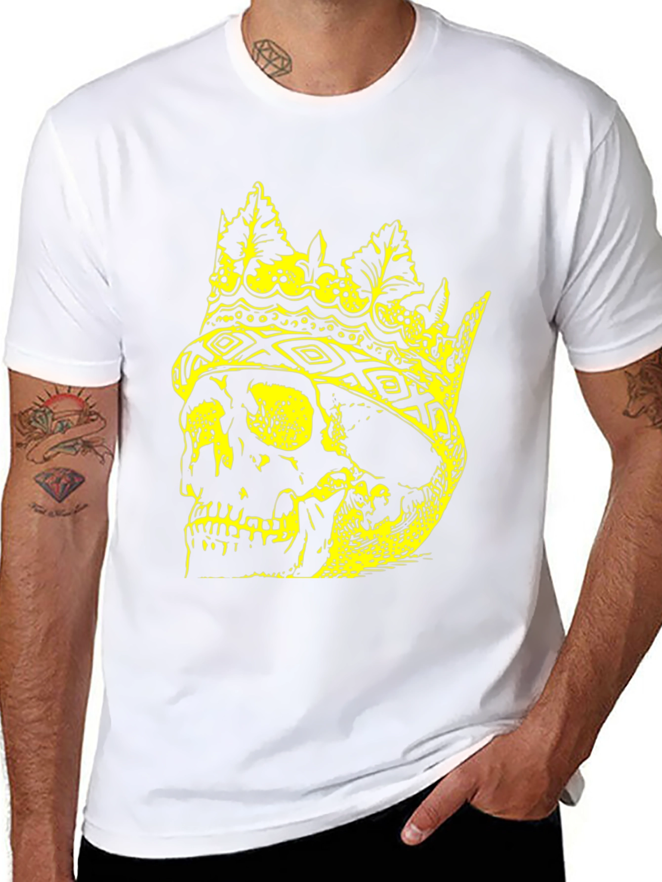 King Skull Graphic T-Shirt - Black