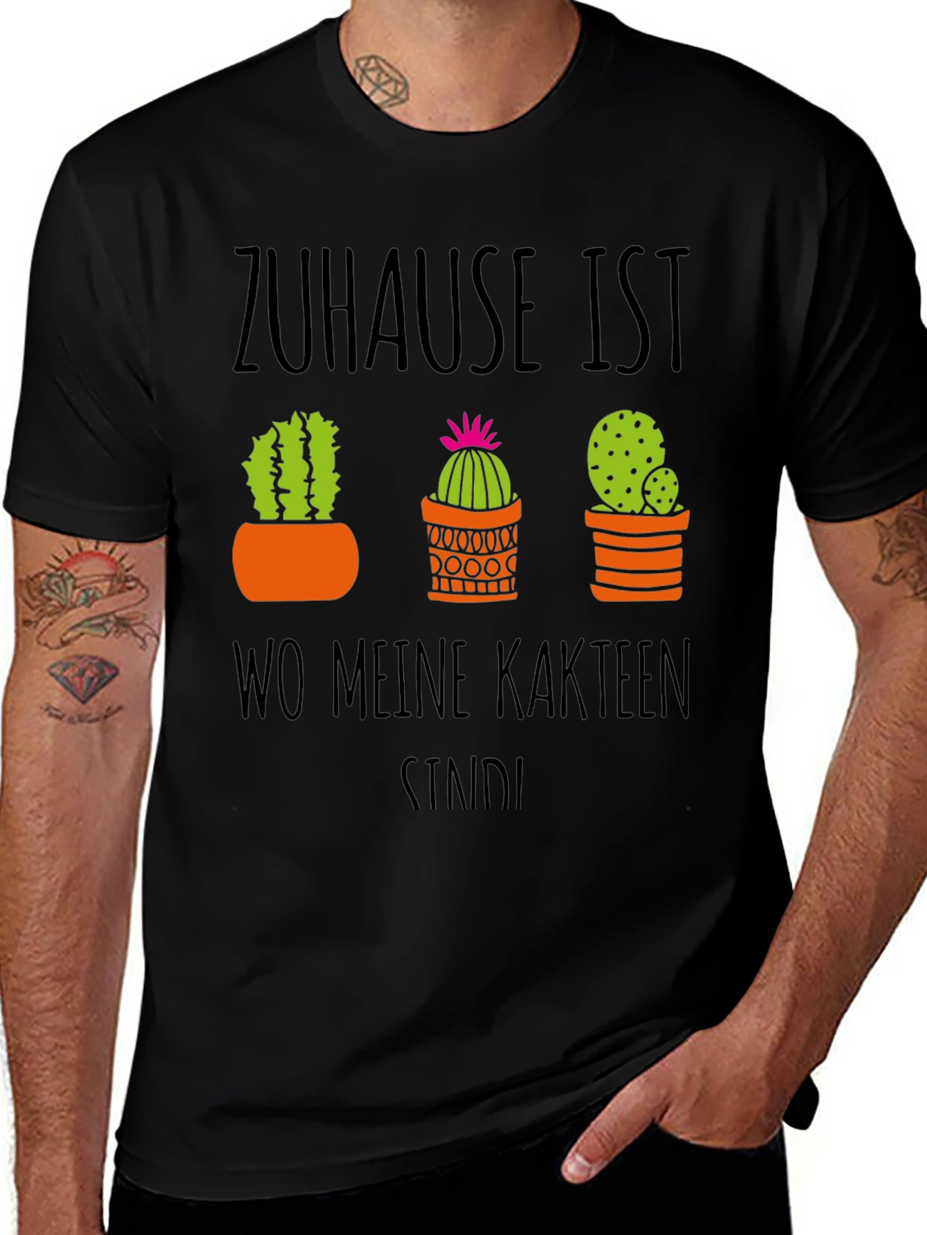 Cactus Lover T-Shirt - Home is Where My Cacti Are