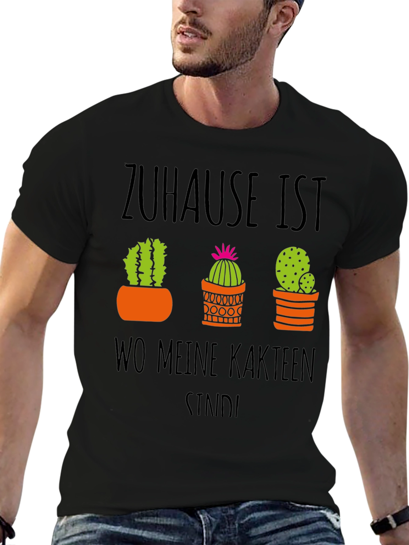 Cactus Lover T-Shirt - Home is Where My Cacti Are
