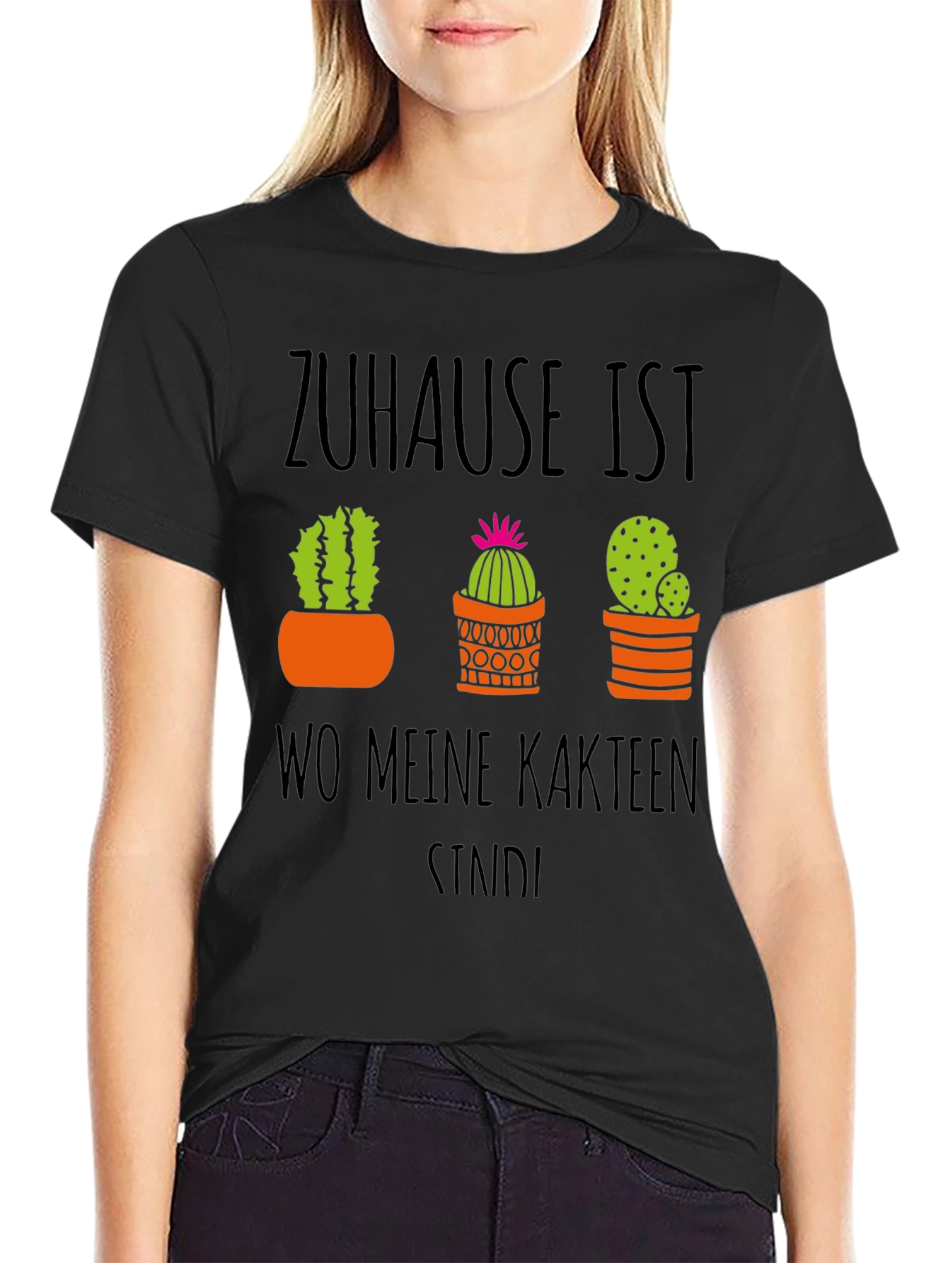Cactus Lover T-Shirt - Home is Where My Cacti Are