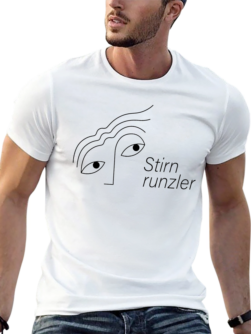 Minimalist Stirnrunzler T-Shirt