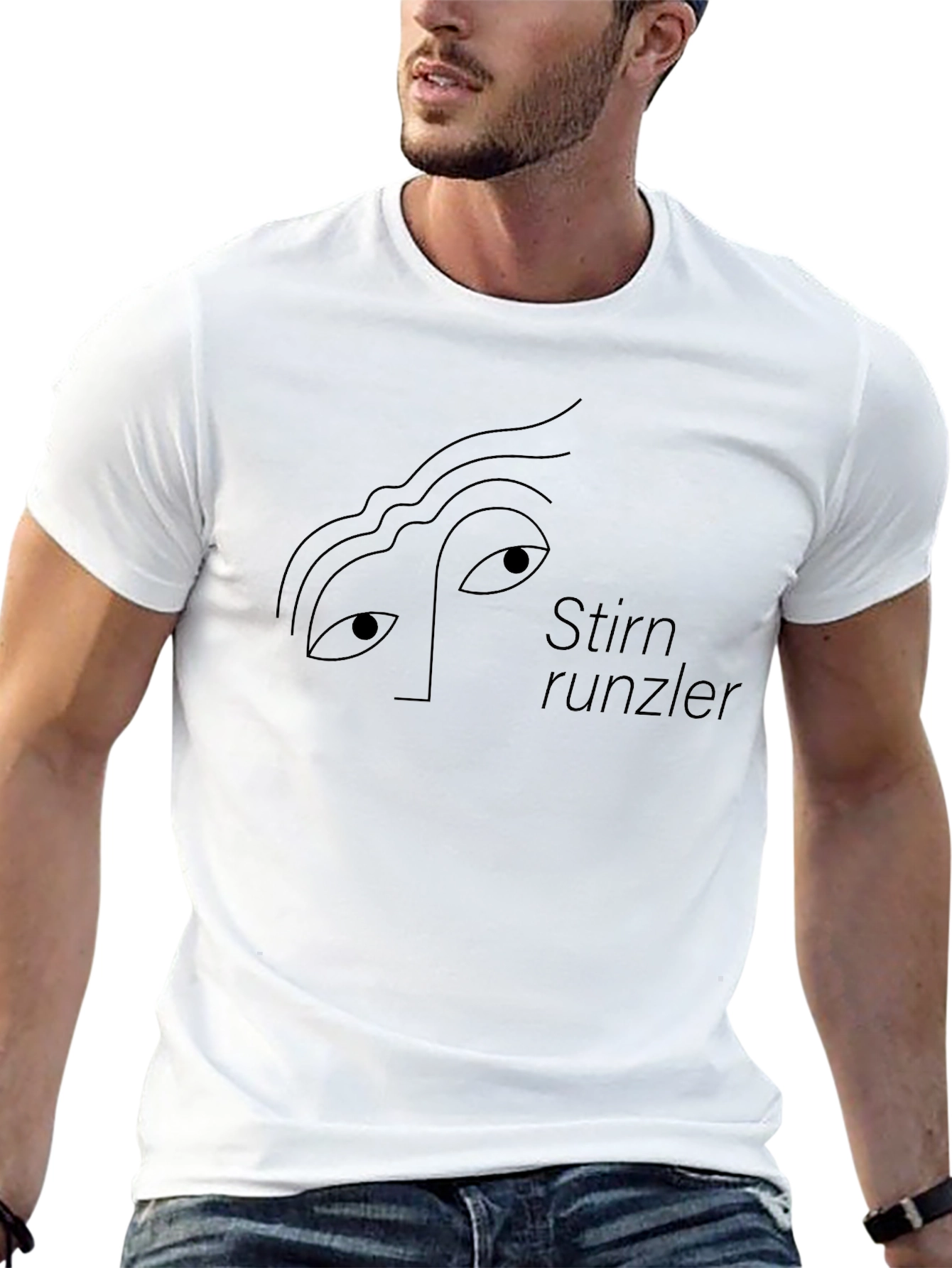Minimalist Stirnrunzler T-Shirt