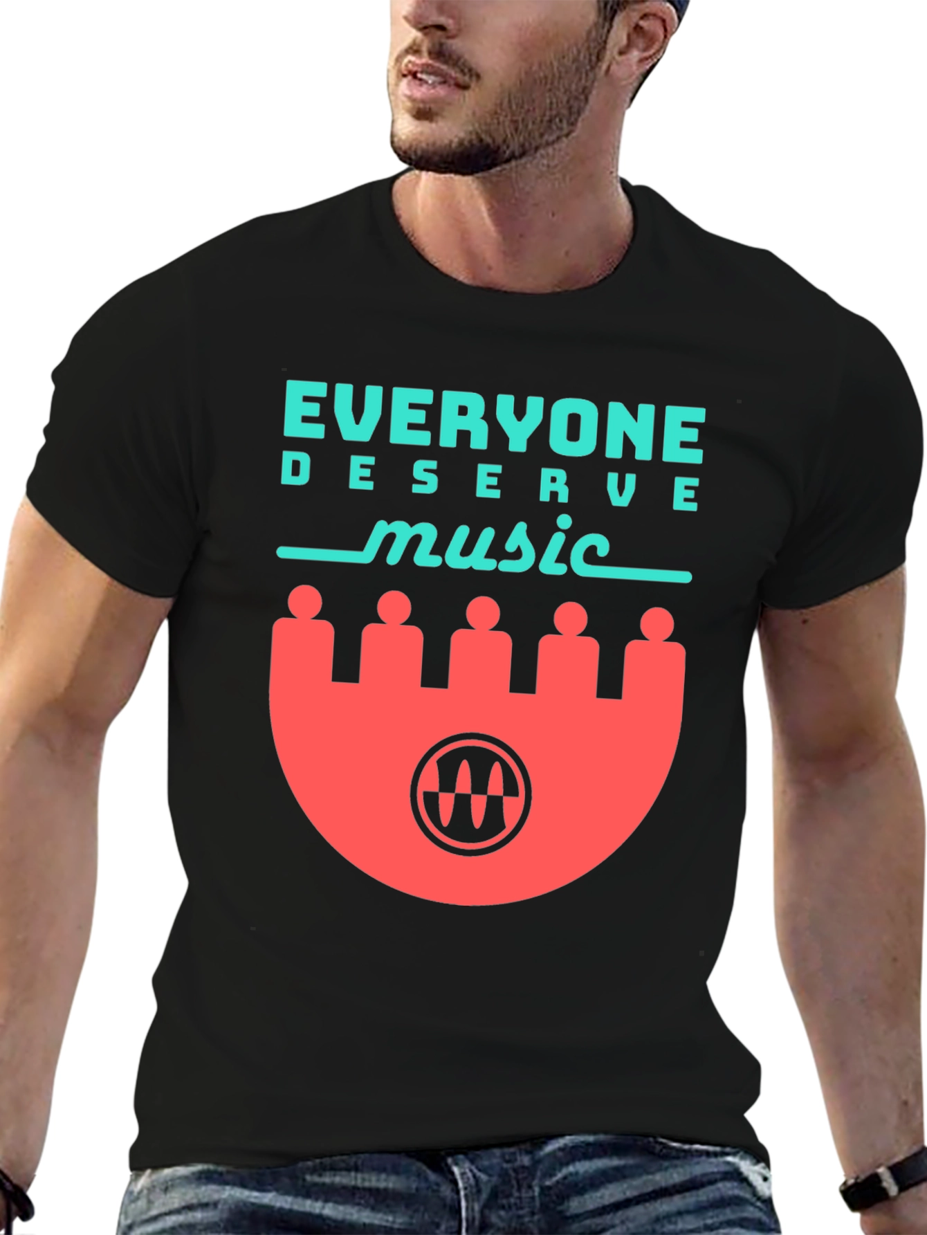 Everyone Deserves Music Graphic Tee - Black