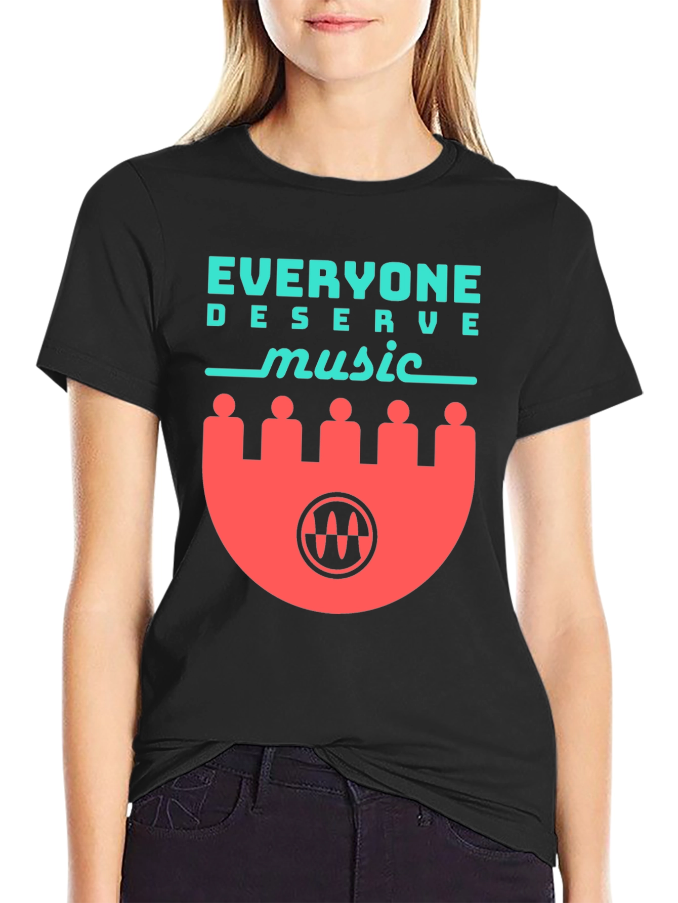 Everyone Deserves Music Graphic Tee - Black
