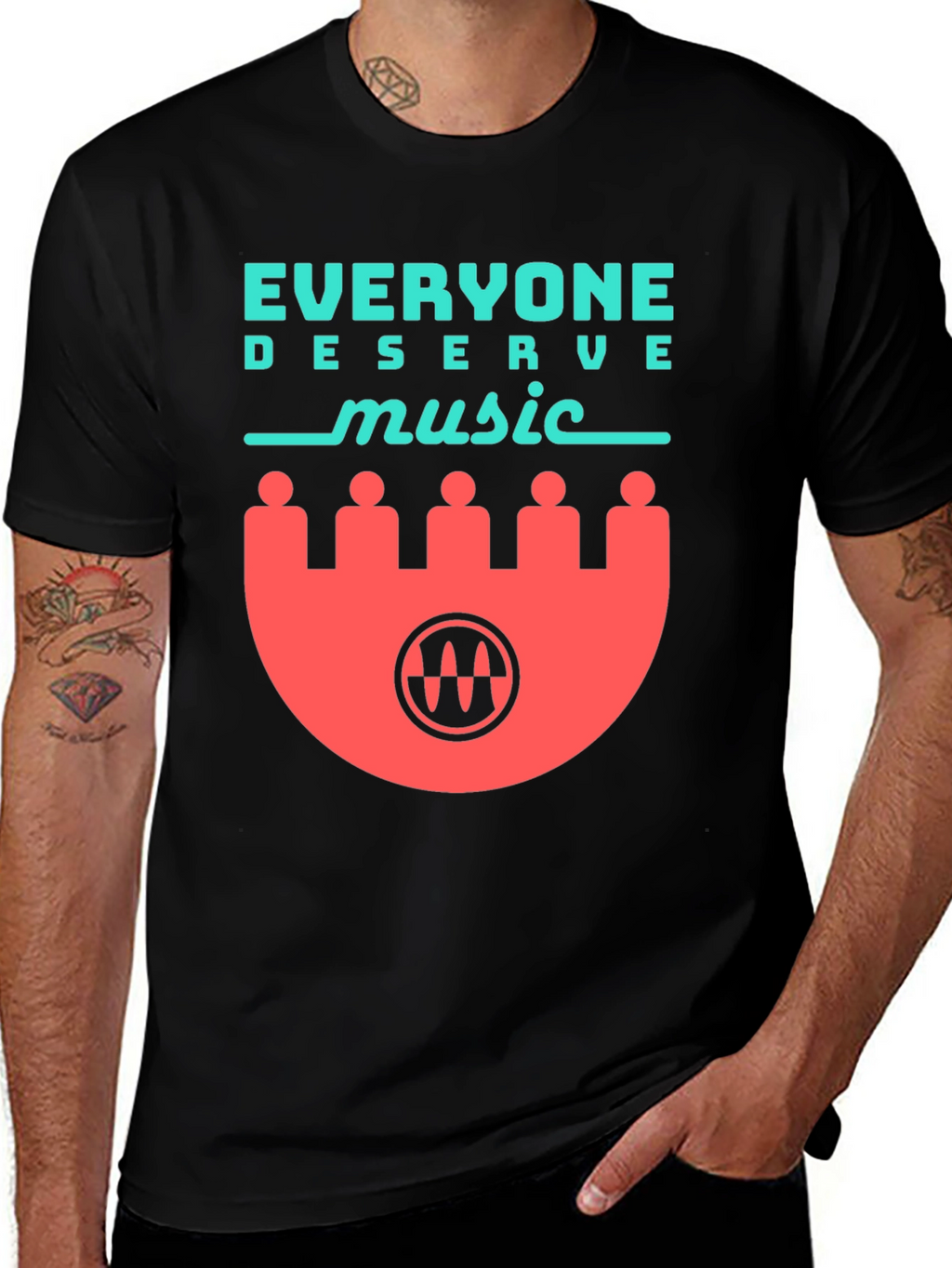 Everyone Deserves Music Graphic Tee - Black