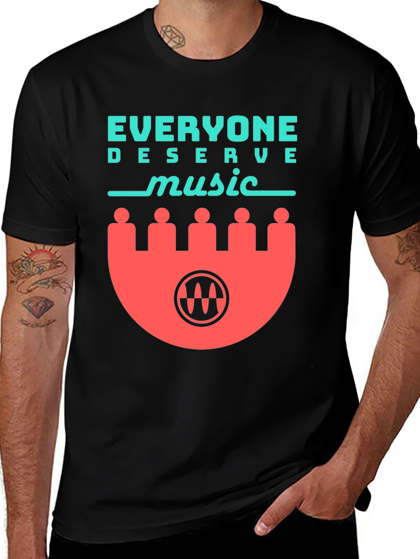 Everyone Deserves Music Graphic Tee - Black