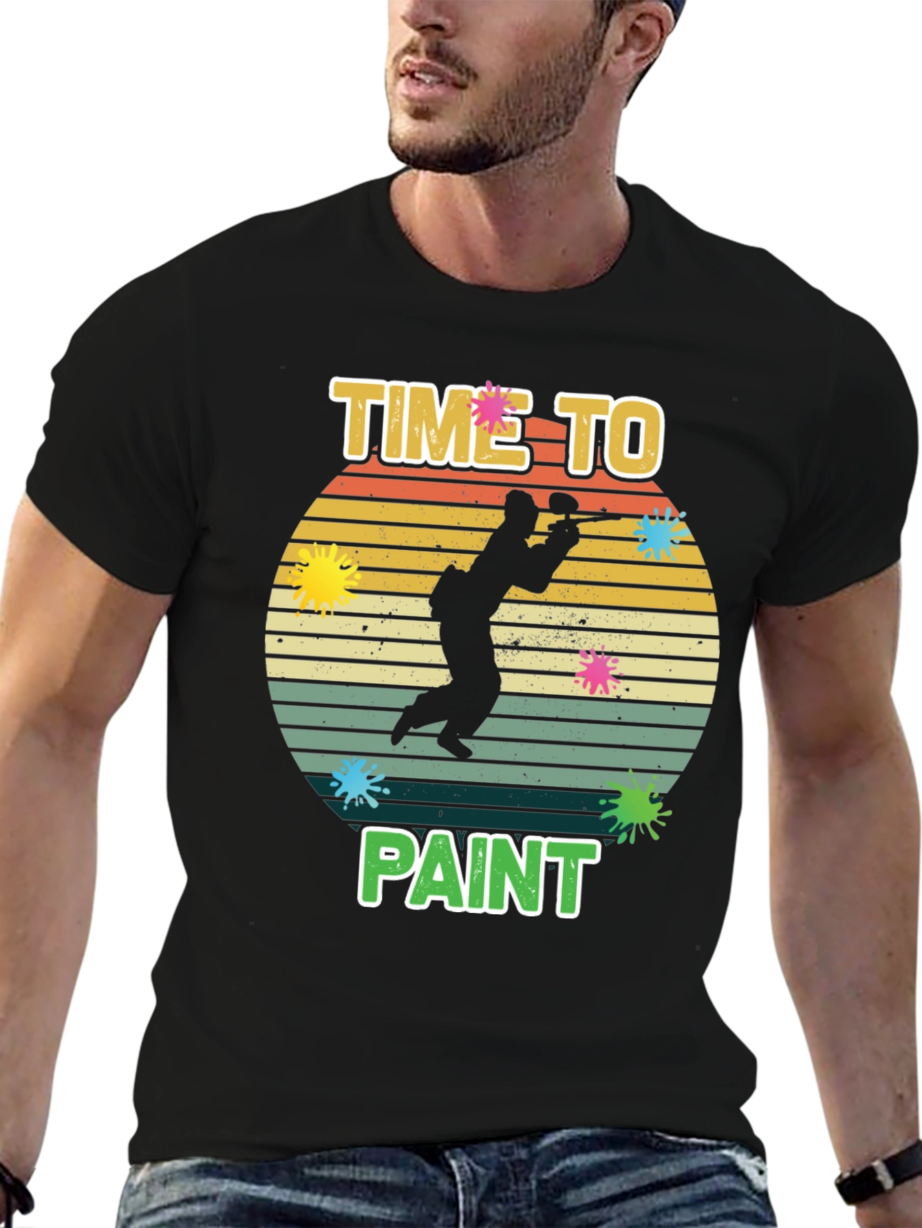Time To Paint T-Shirt - Paintball Design