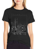 Melbourne Cityscape Graphic Tee - Black