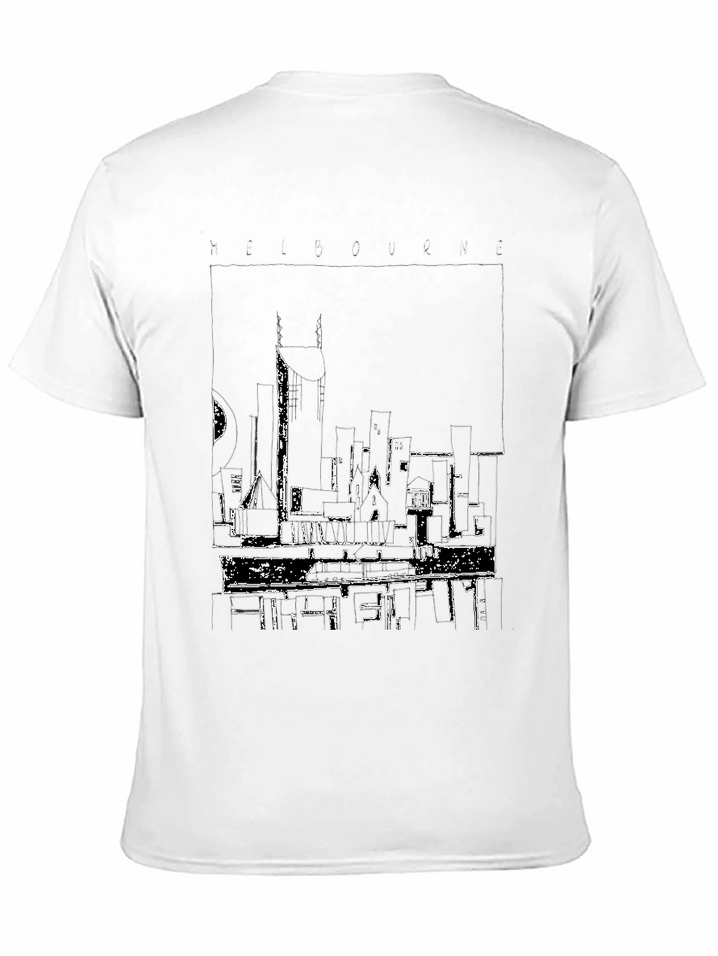 Melbourne Cityscape Graphic Tee - Black