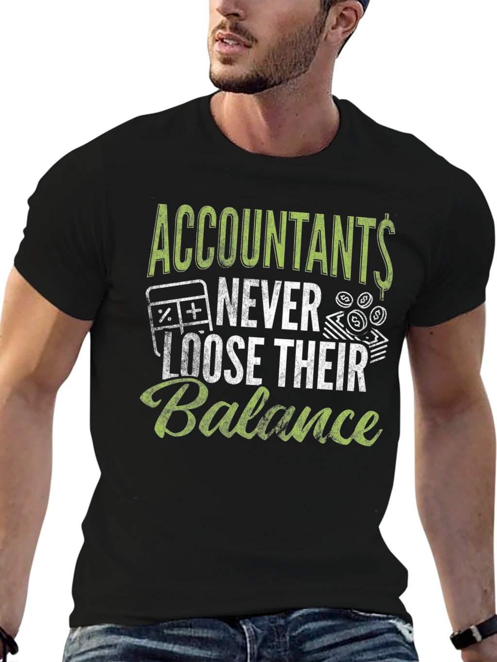 Accountants Never Loose Balance Graphic Tee