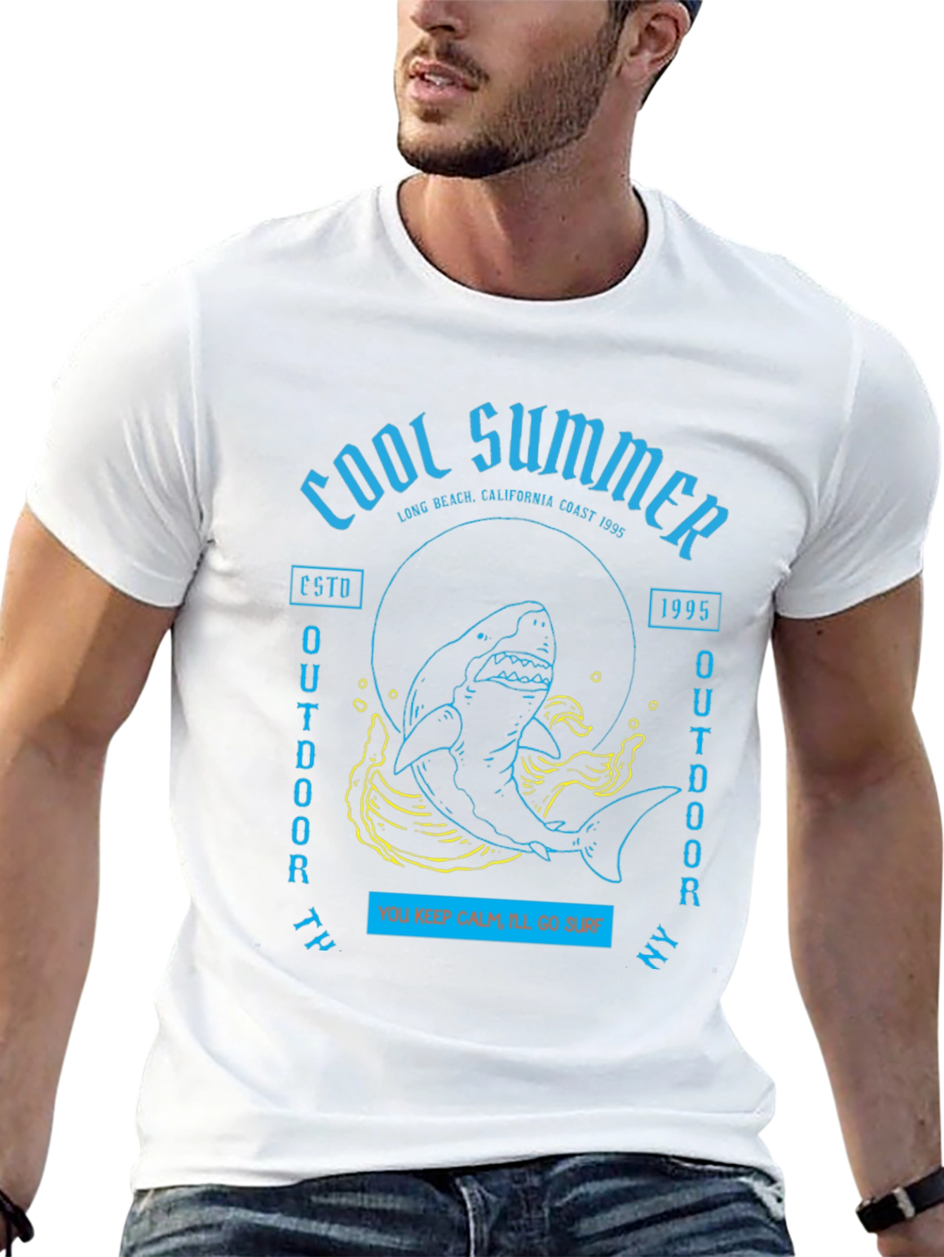 Cool Summer Shark Graphic T-Shirt