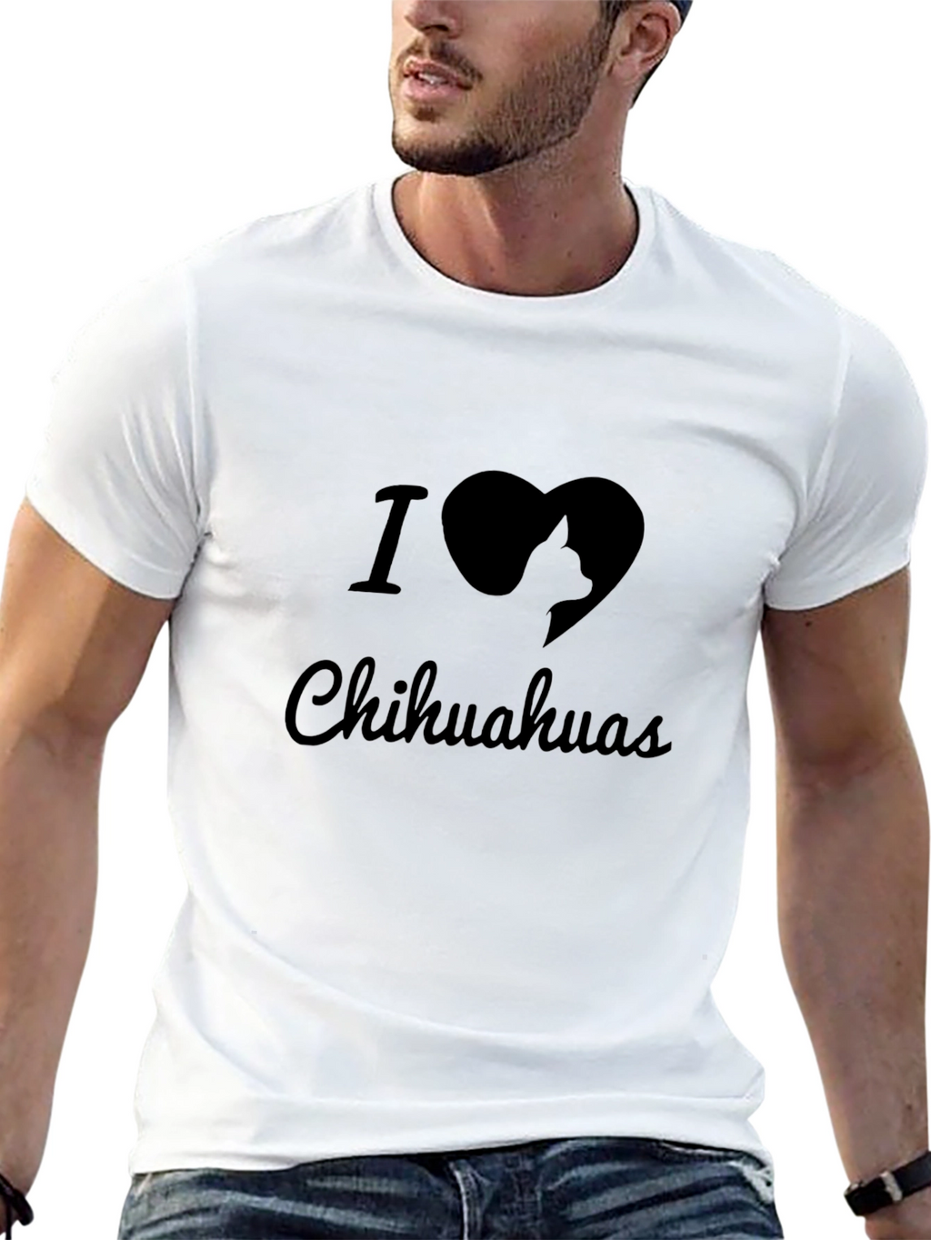 I Heart Chihuahuas Black T-Shirt