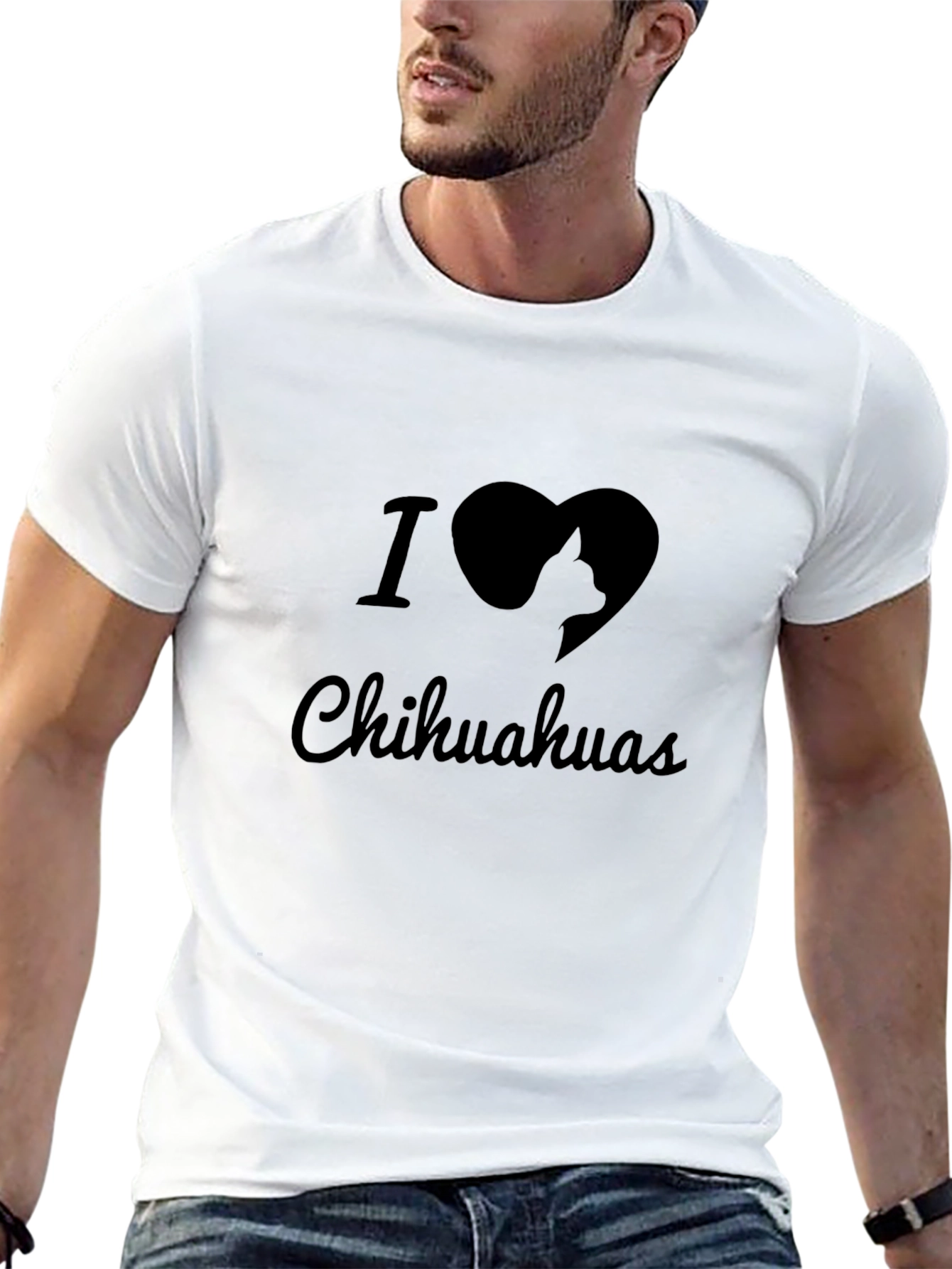 I Heart Chihuahuas Black T-Shirt