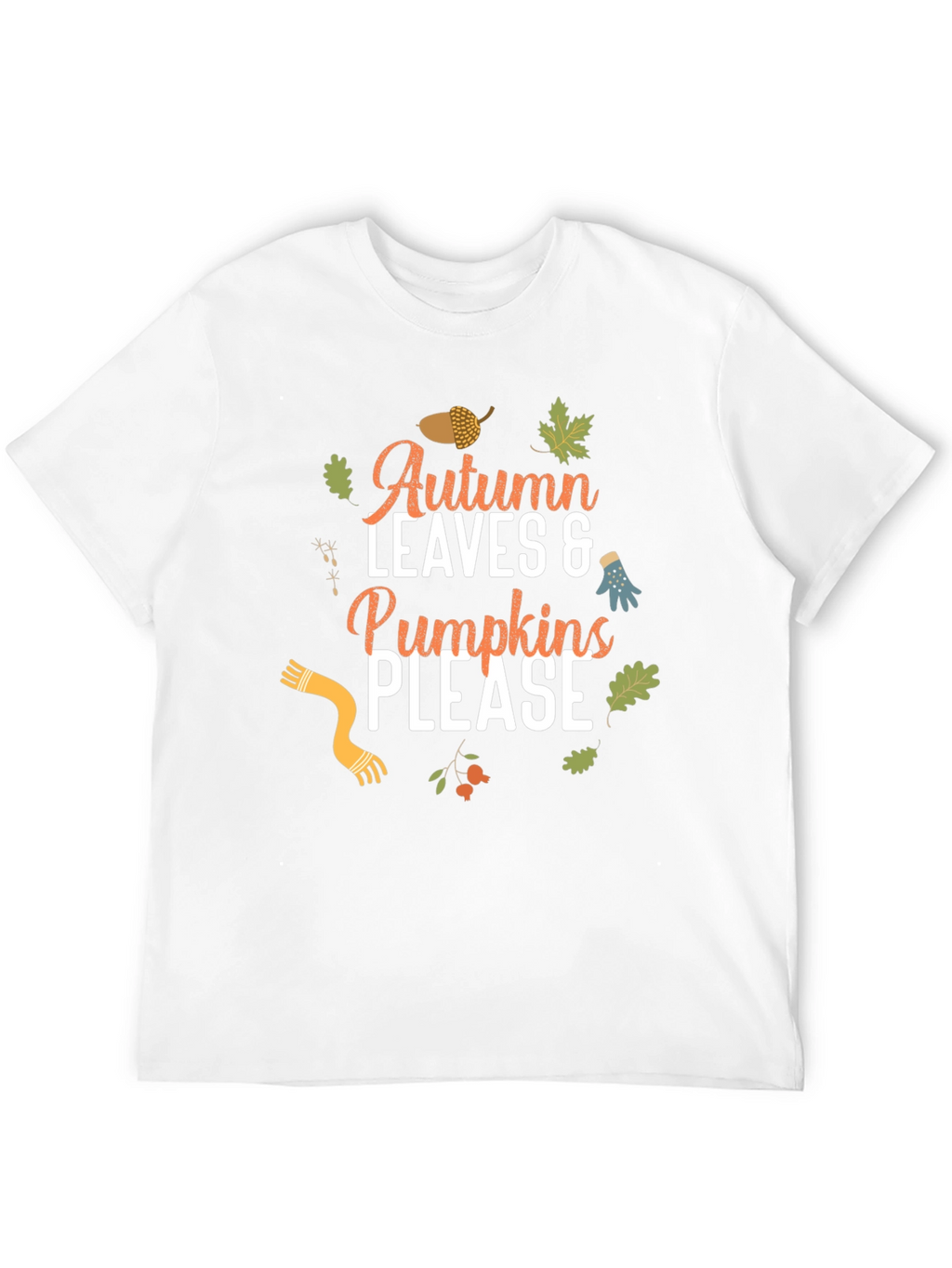 Autumn Leaves & Pumpkins Please T-Shirt