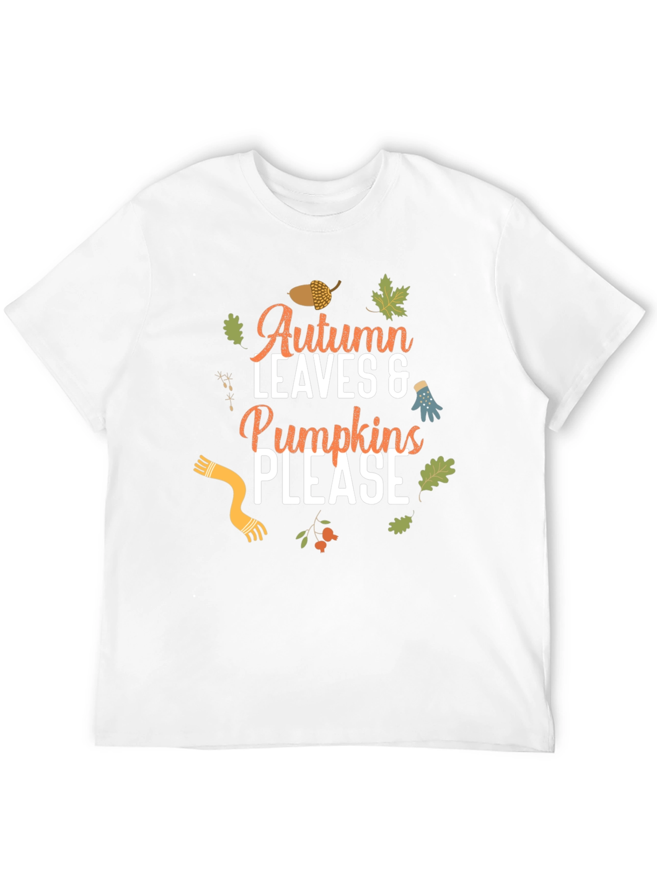 Autumn Leaves & Pumpkins Please T-Shirt