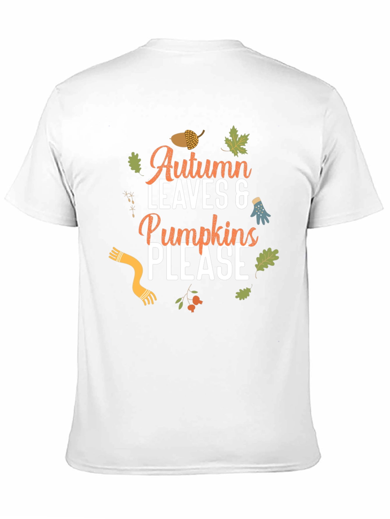 Autumn Leaves & Pumpkins Please T-Shirt