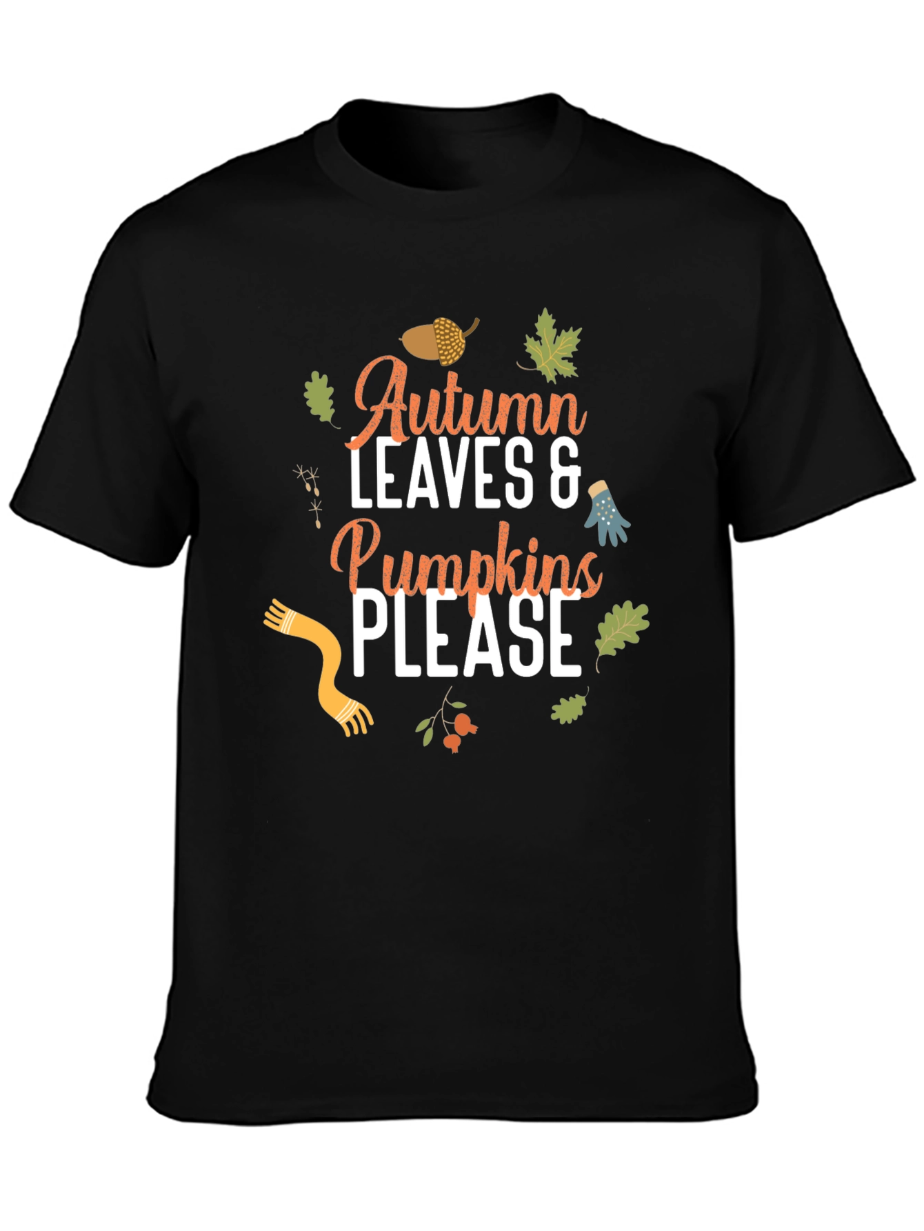 Autumn Leaves & Pumpkins Please T-Shirt