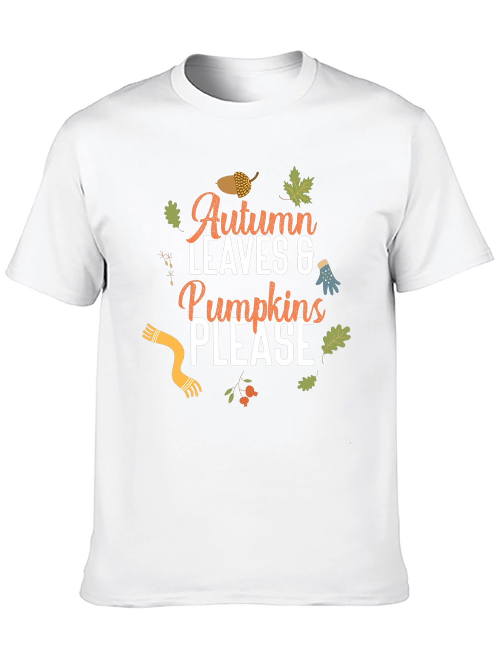 Autumn Leaves & Pumpkins Please T-Shirt