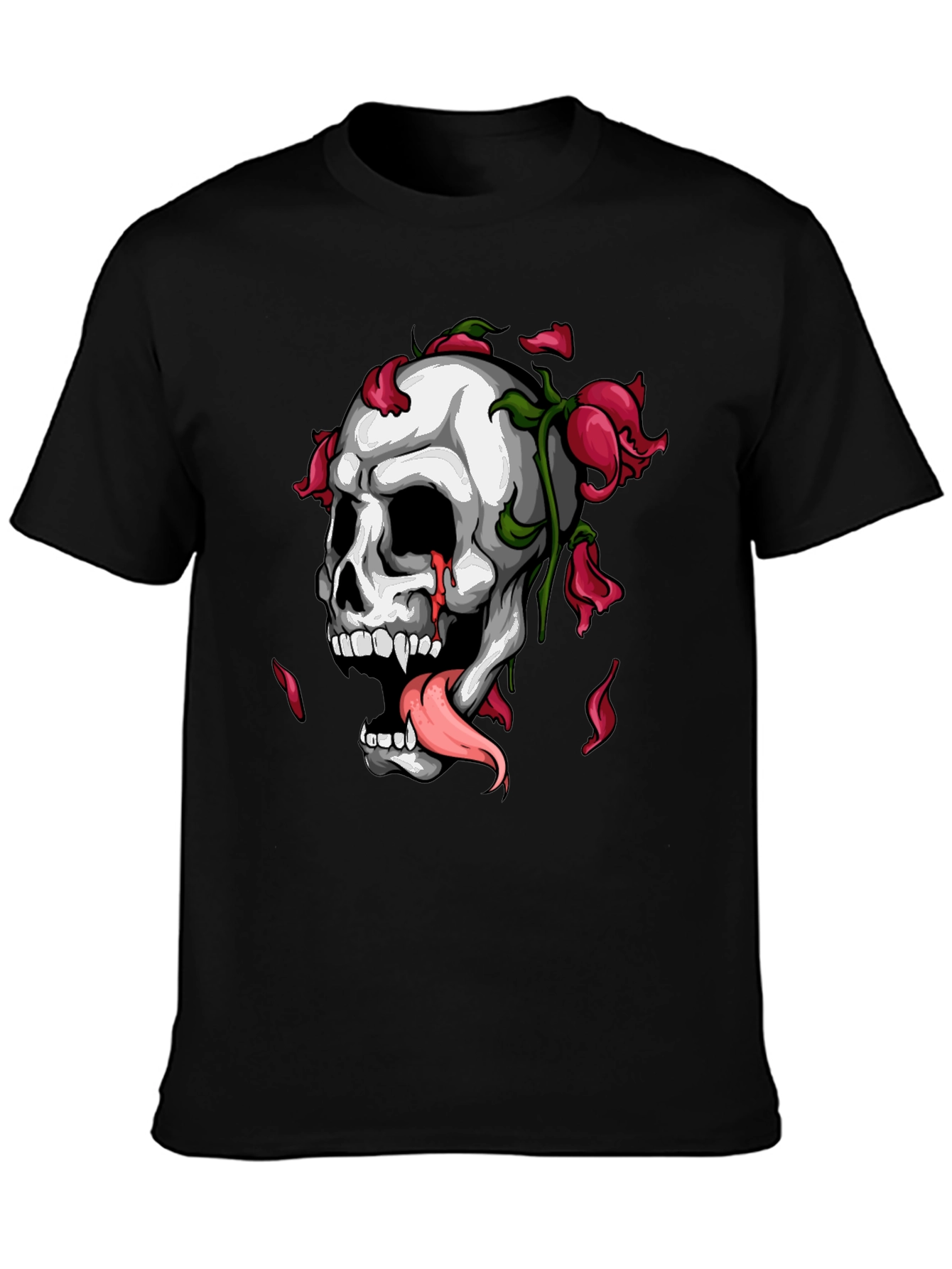 Skull & Roses Graphic T-Shirt