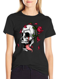 Skull & Roses Graphic T-Shirt