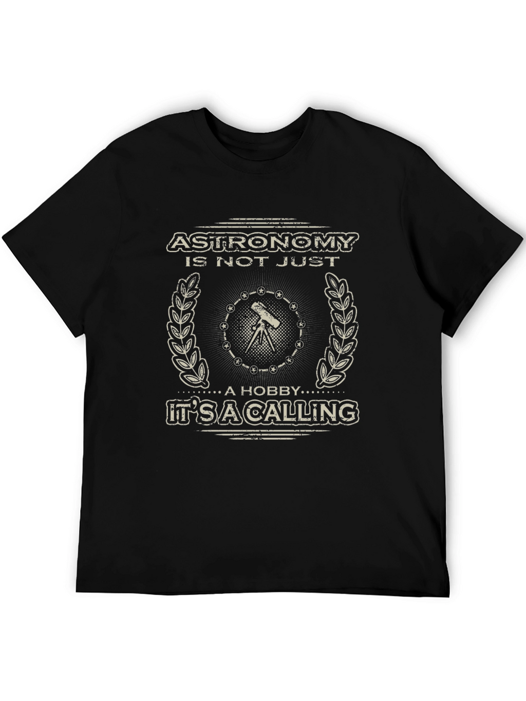 Astronomy Calling Black T-Shirt - Hobby Tee