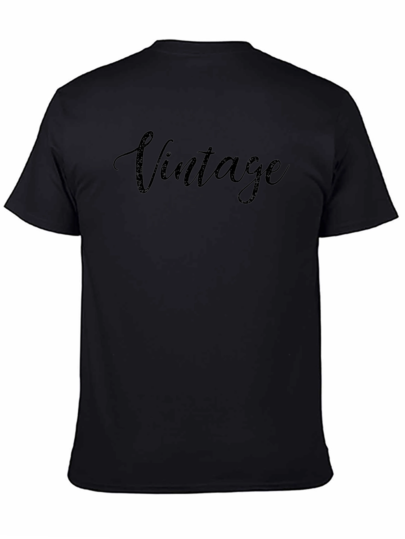 Vintage Script Black T-Shirt