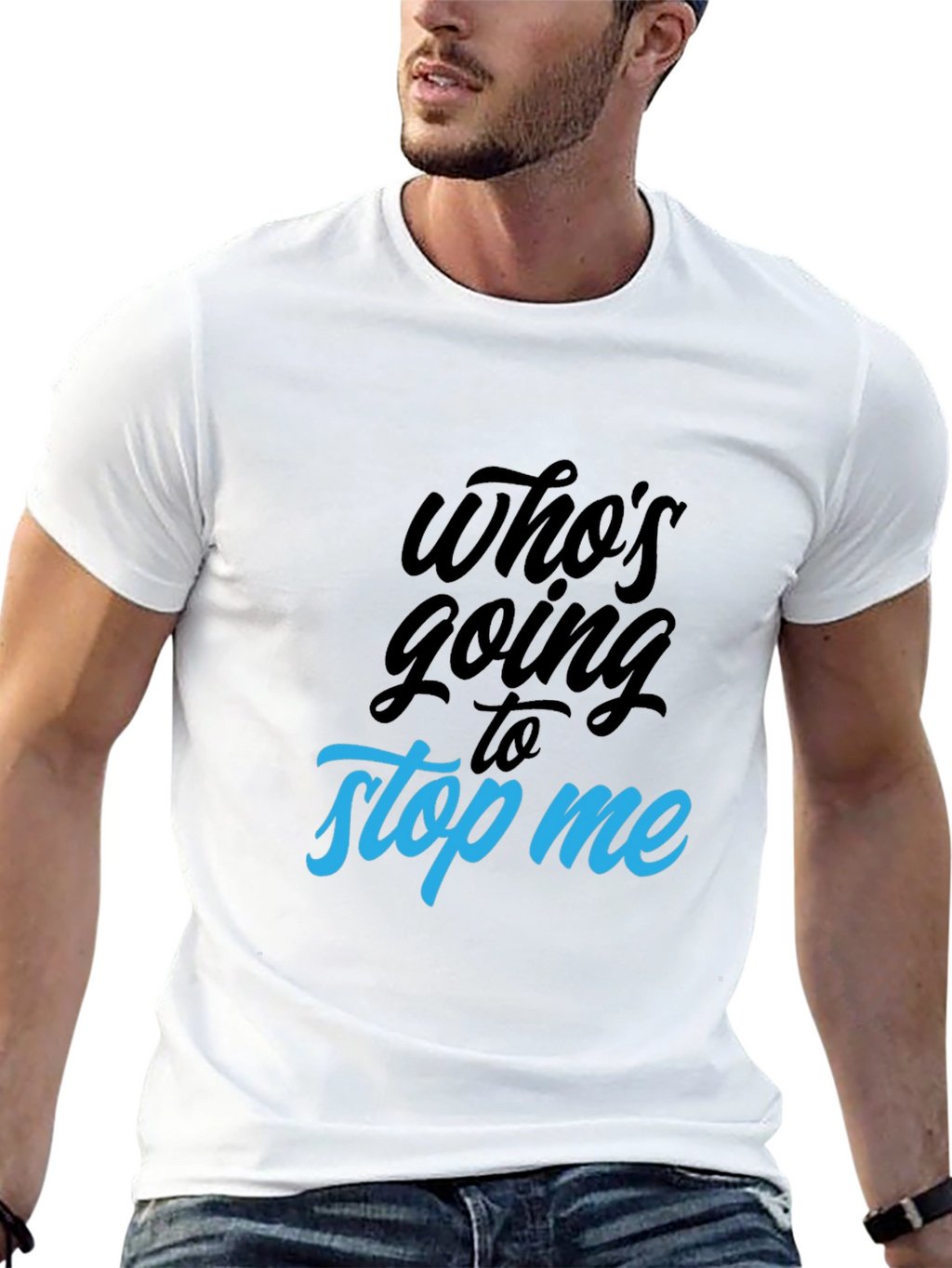 Whos Going to Stop Me Graphic Tee - Black