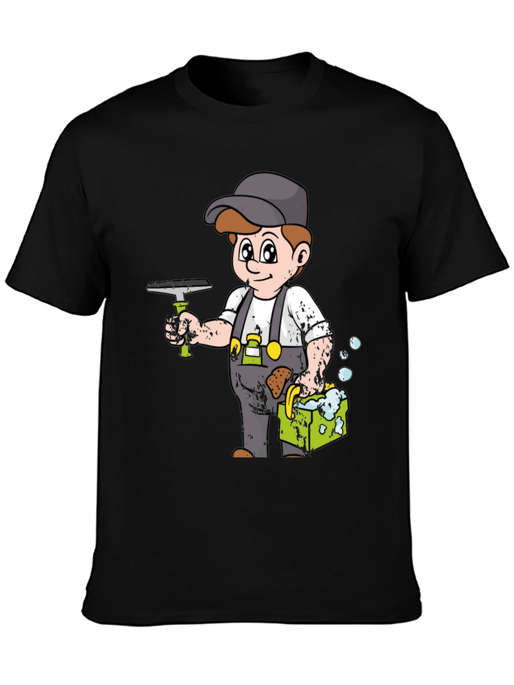 Cartoon Window Washer T-Shirt