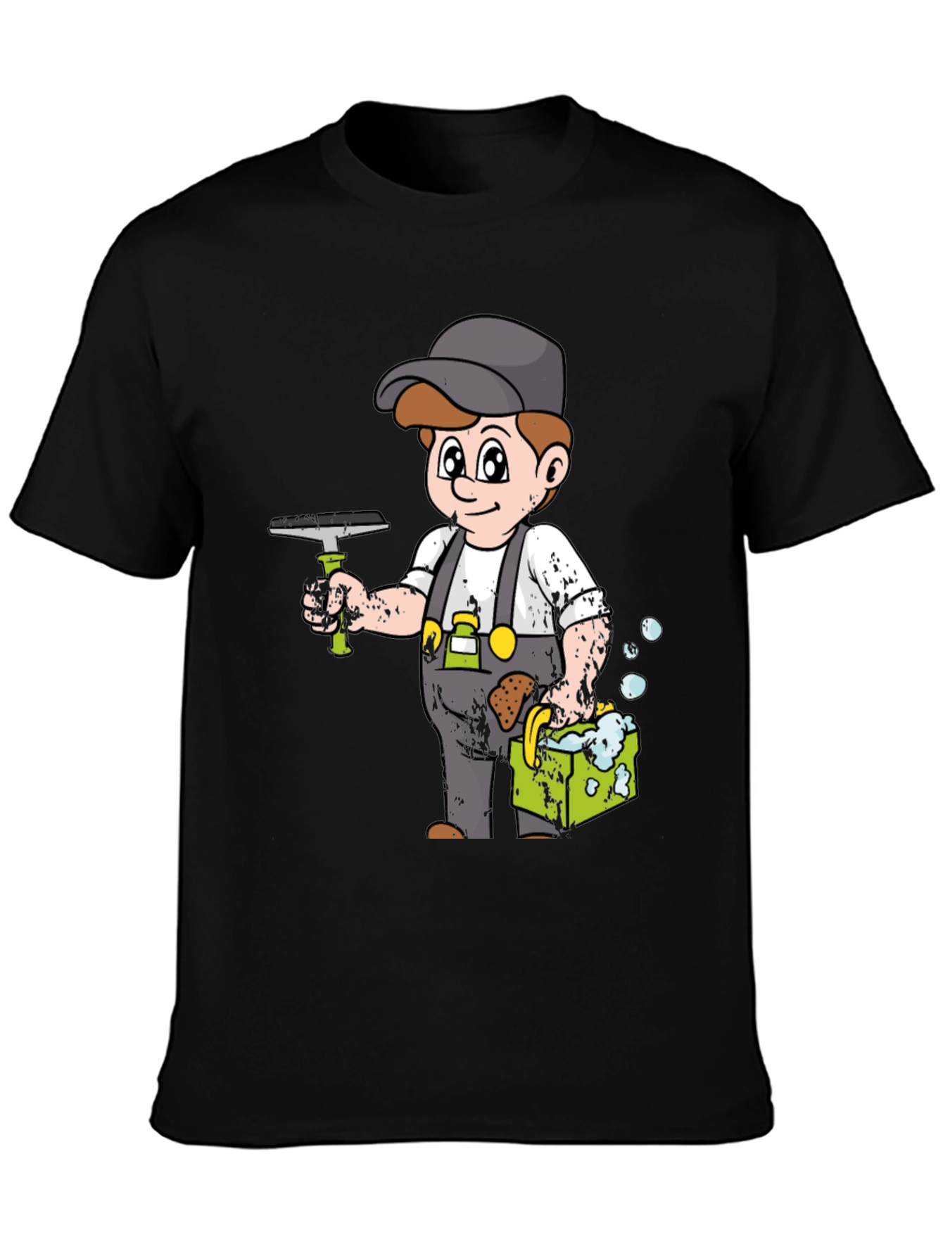 Cartoon Window Washer T-Shirt