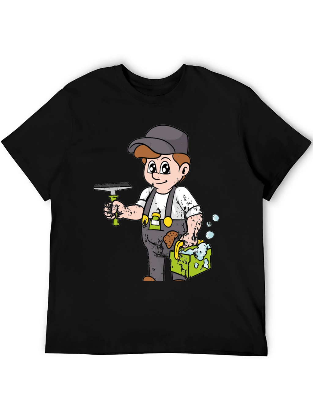 Cartoon Window Washer T-Shirt