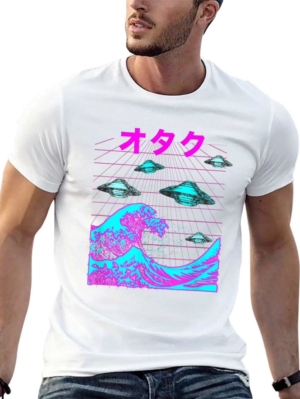 Otaku Wave UFOs Black T-Shirt