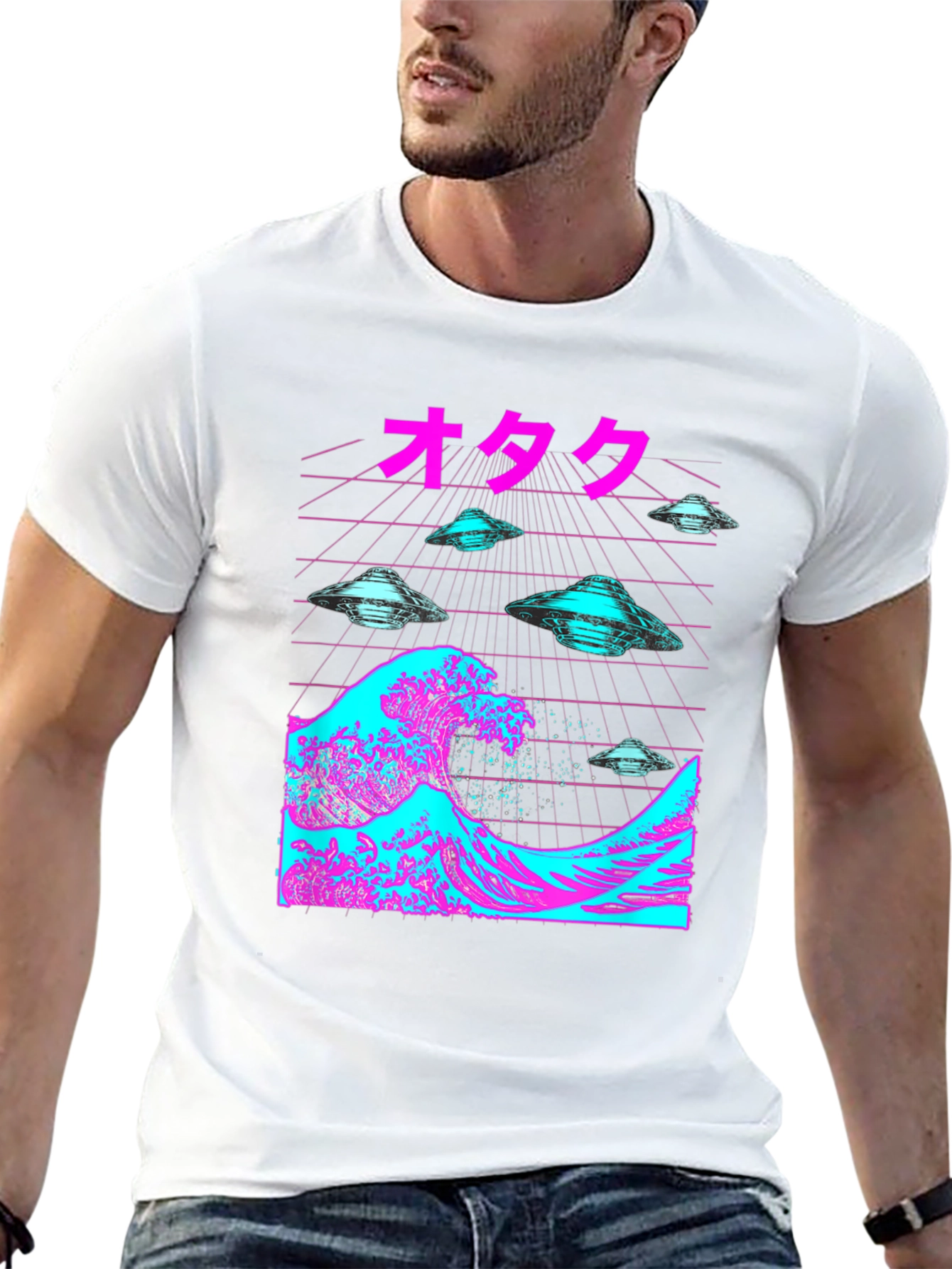 Otaku Wave UFOs Black T-Shirt