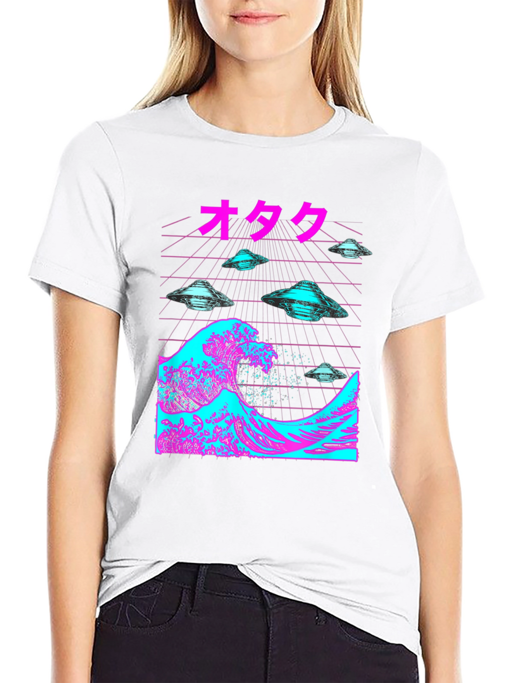 Otaku Wave UFOs Black T-Shirt