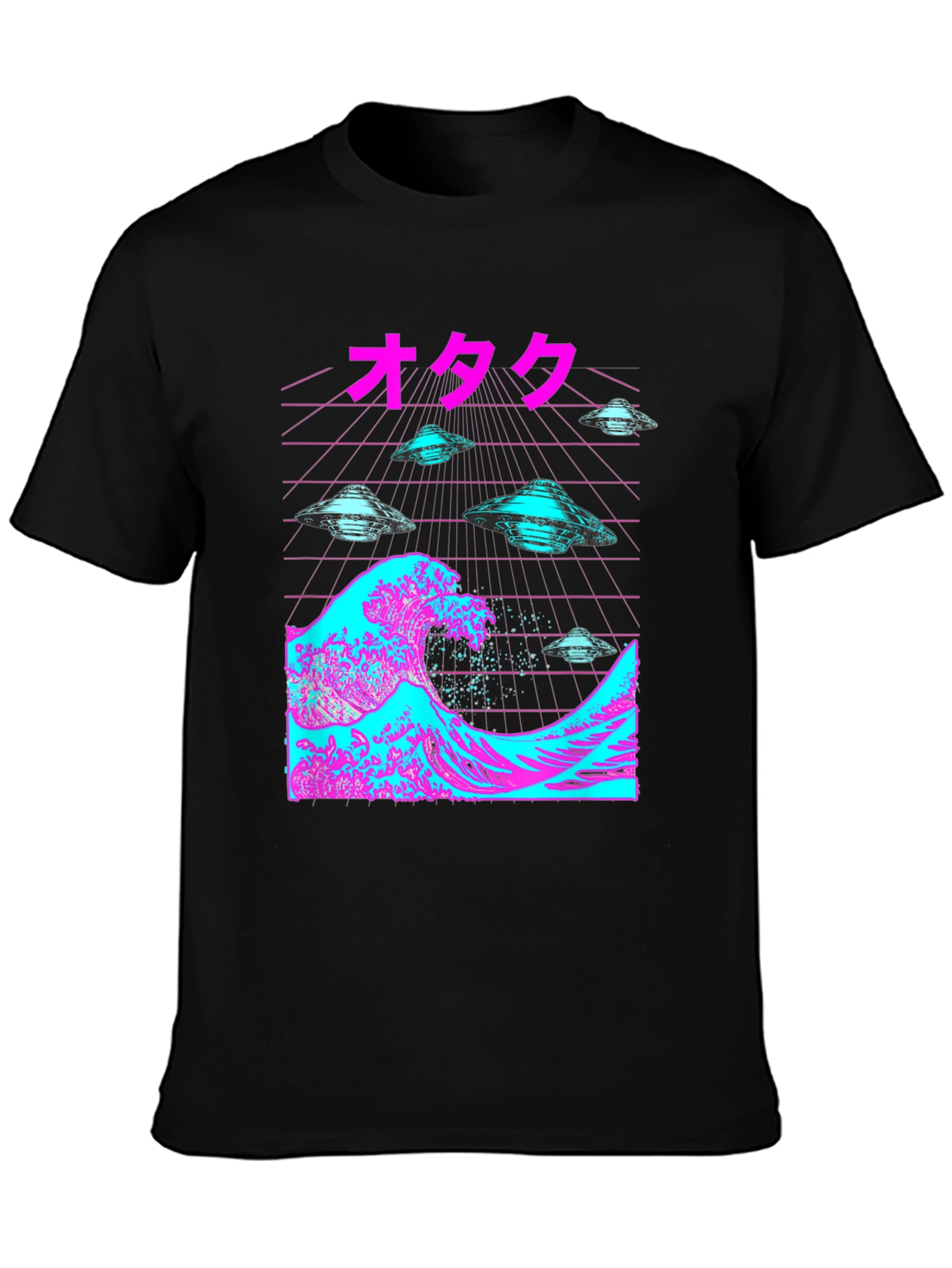 Otaku Wave UFOs Black T-Shirt