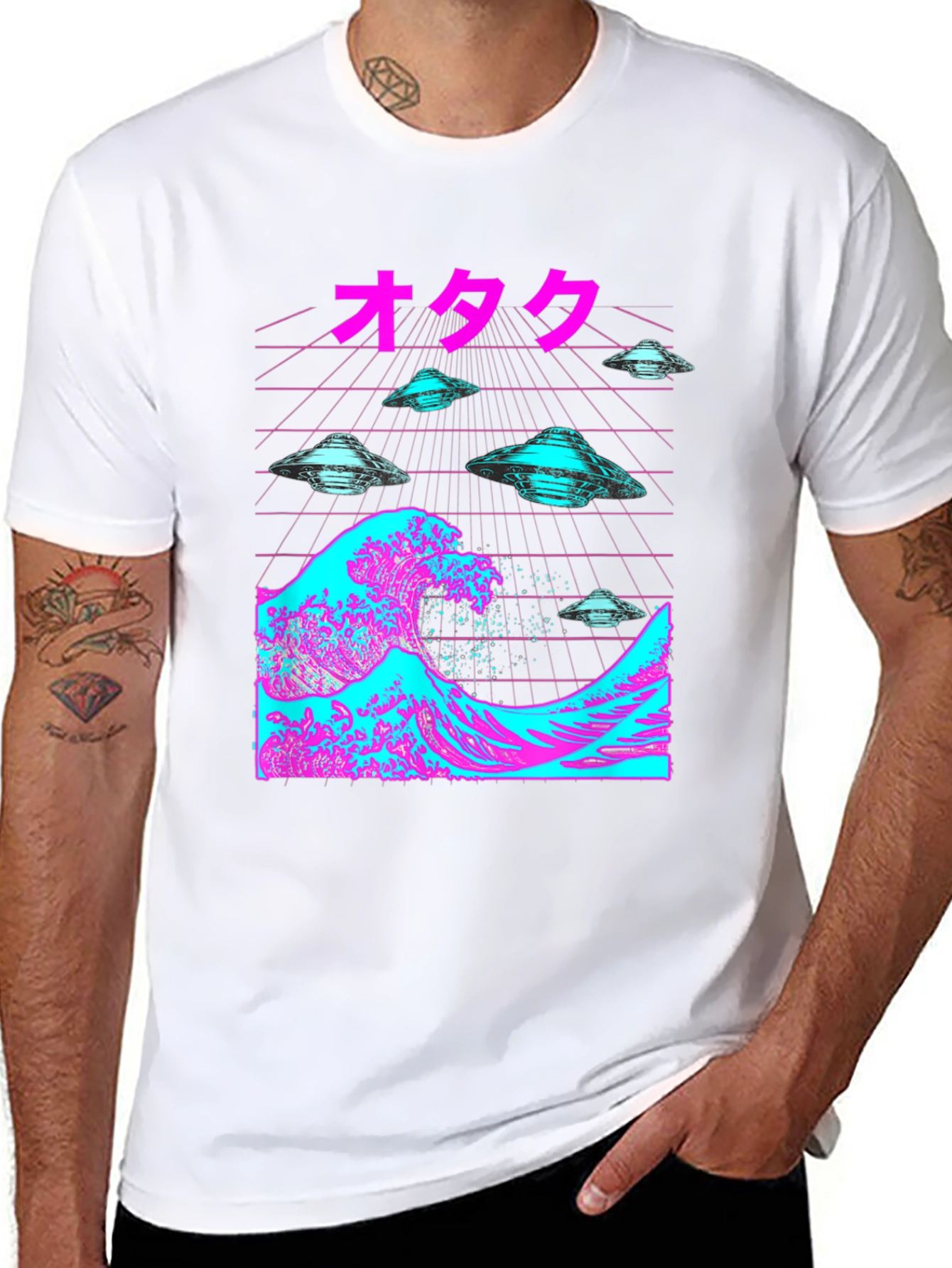 Otaku Wave UFOs Black T-Shirt
