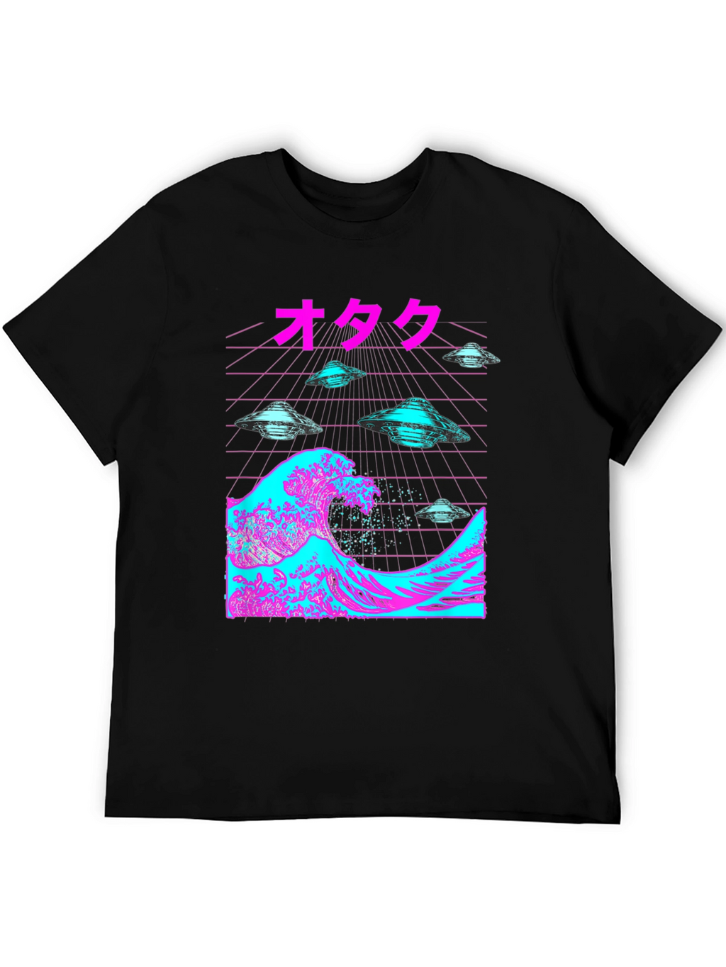 Otaku Wave UFOs Black T-Shirt
