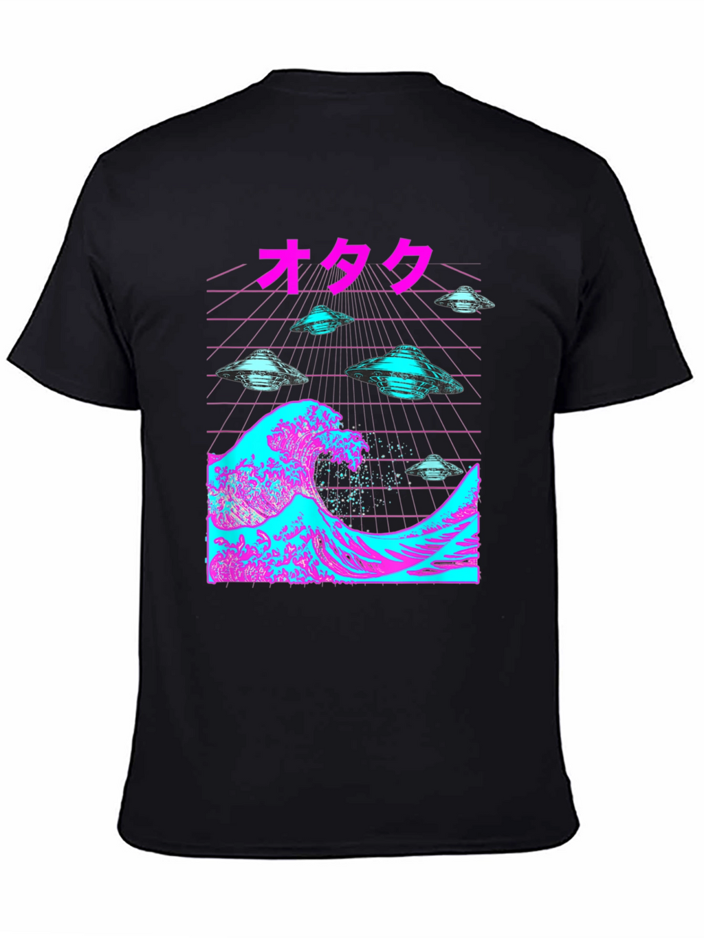 Otaku Wave UFOs Black T-Shirt