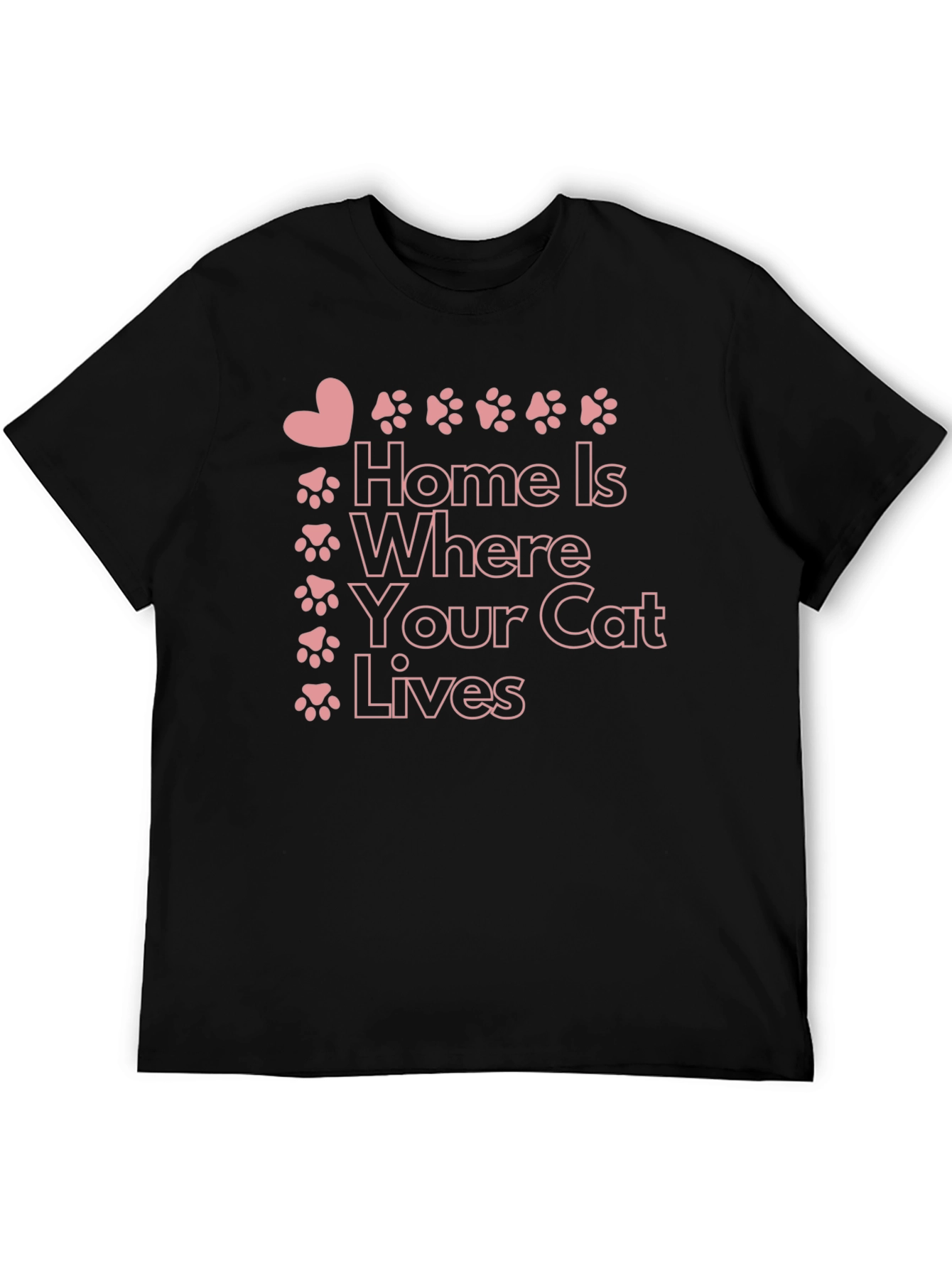 Home is Where Your Cat Lives Graphic Tee