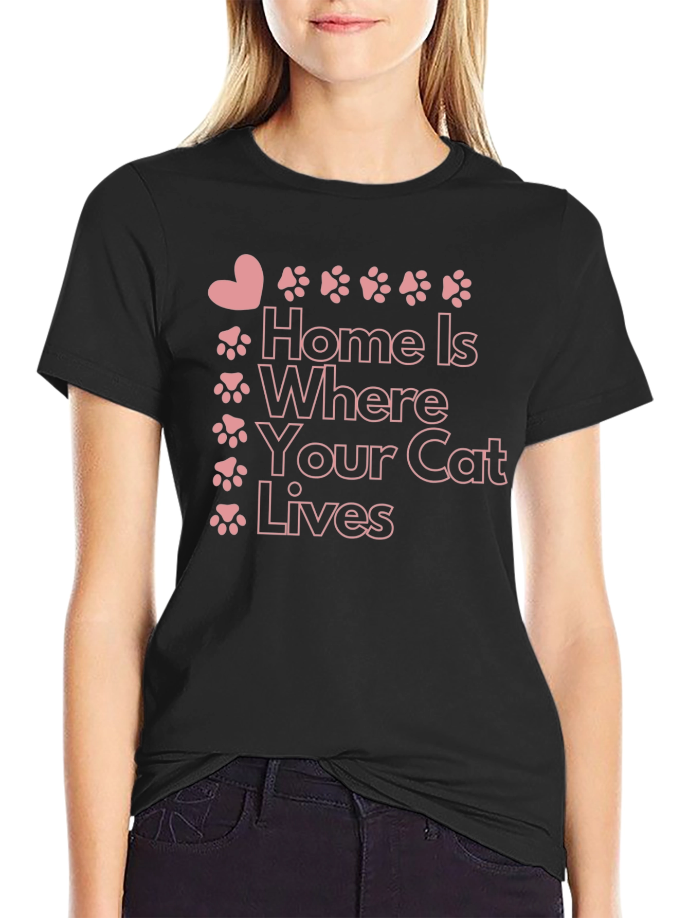 Home is Where Your Cat Lives Graphic Tee