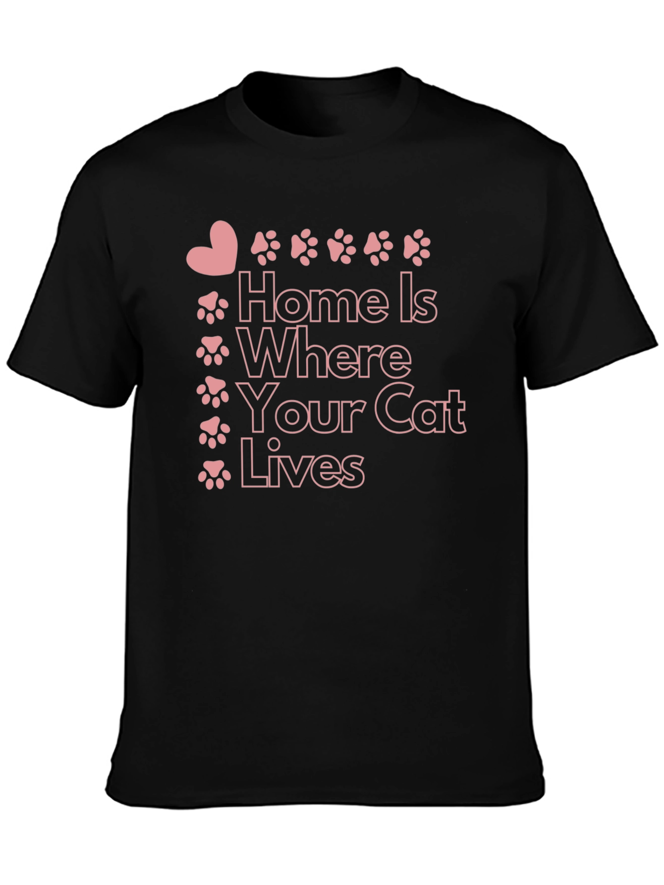 Home is Where Your Cat Lives Graphic Tee