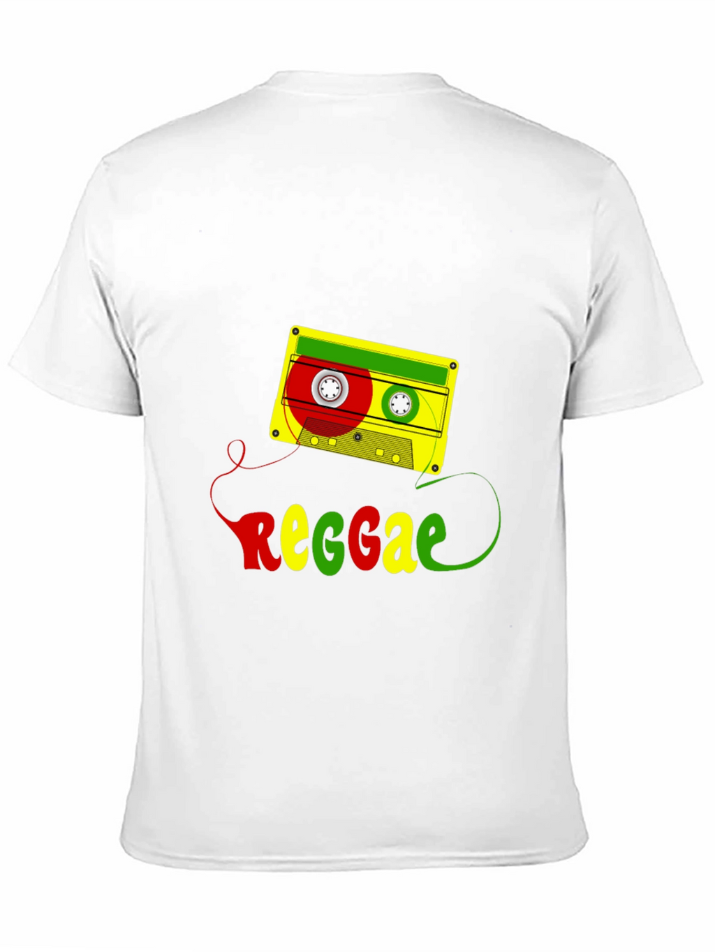 Reggae Cassette Tape Graphic Tee - Black Cotton Blend