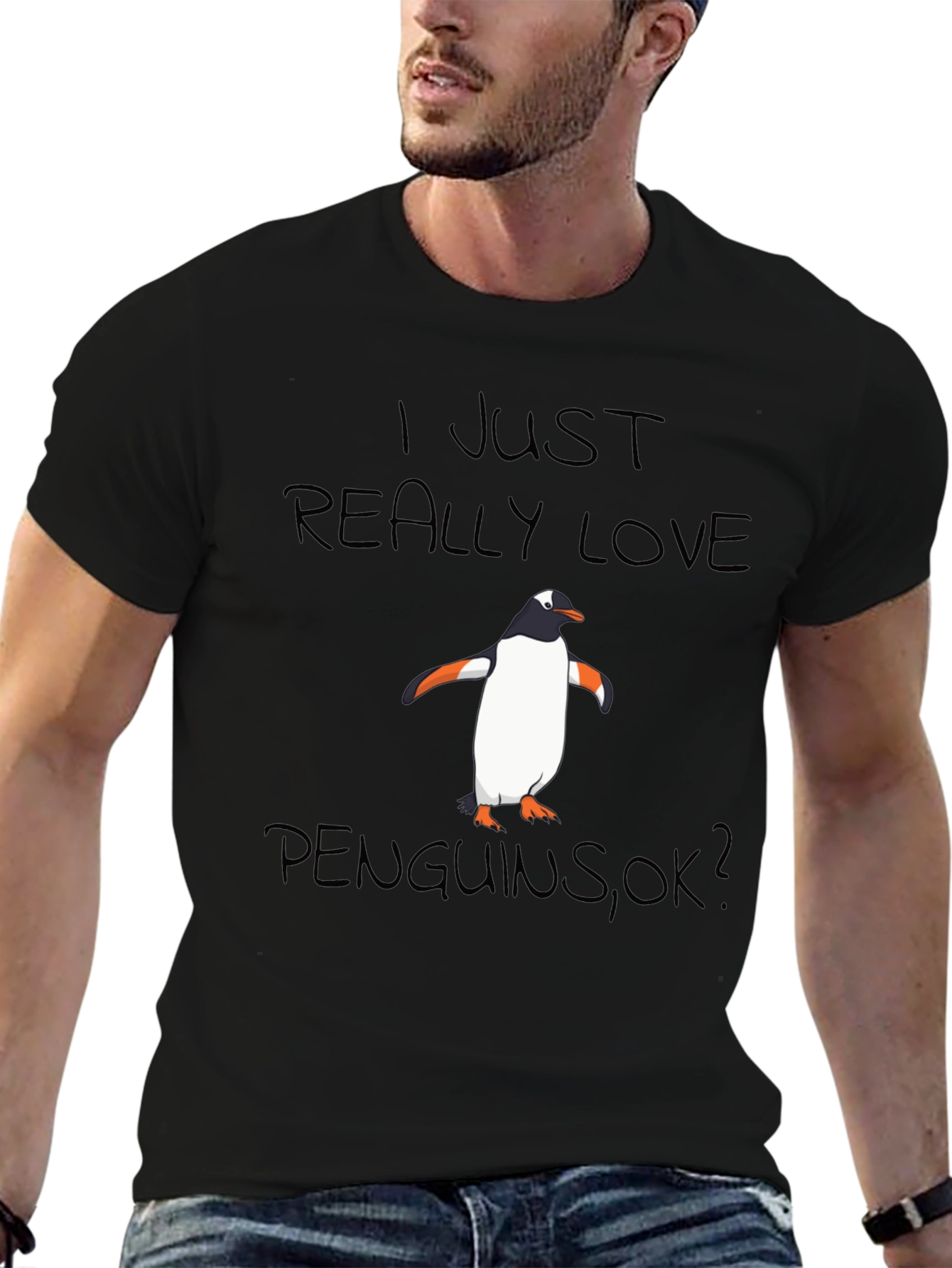 Penguin Lover Black T-Shirt
