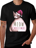 Meow Christmas Cat T-Shirt