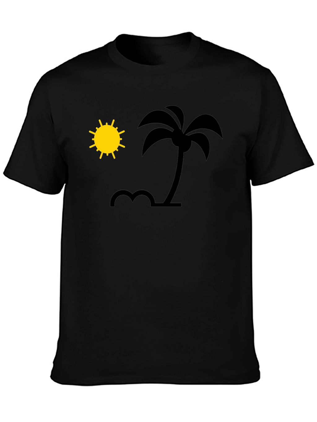Tropical Vibes Black T-Shirt