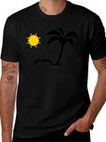 Tropical Vibes Black T-Shirt