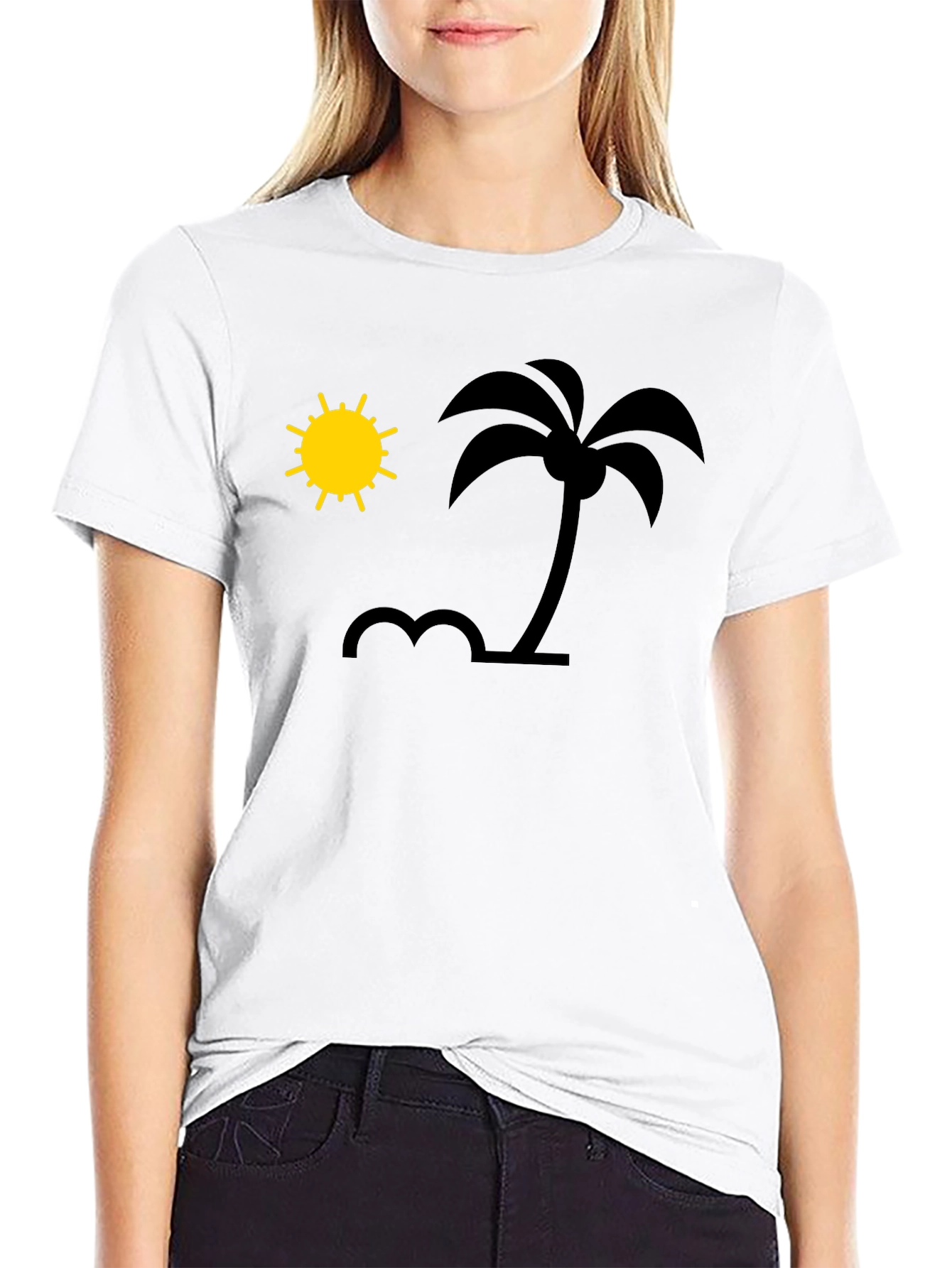 Tropical Vibes Black T-Shirt