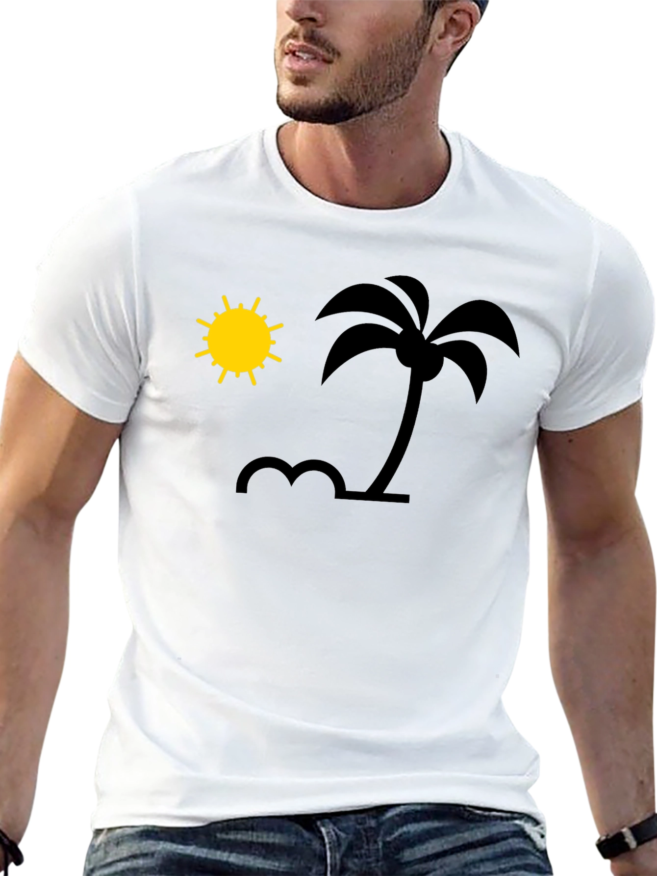 Tropical Vibes Black T-Shirt