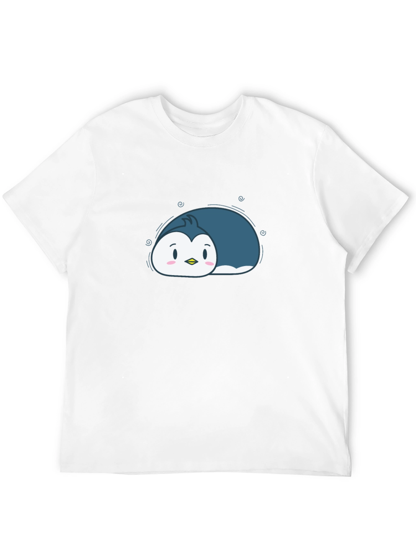 Cute Cartoon Penguin Black T-Shirt