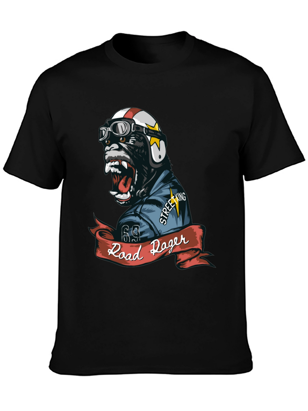 Road Roger Gorilla Biker T-Shirt